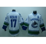 nhl vancouver canucks #17 kesler white