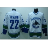 nhl vancouver canucks #22 d.sedin white