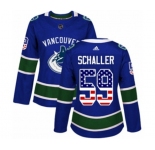Women Adidas Vancouver Canucks #59 Tim Schaller Authentic Blue USA Flag Fashion NHL Jersey