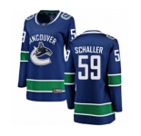 Women Vancouver Canucks #59 Tim Schaller Fanatics Branded Blue Home Breakaway NHL Jersey