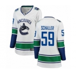 Women Vancouver Canucks #59 Tim Schaller Fanatics Branded White Away Breakaway NHL Jersey