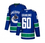 Youth Adidas Vancouver Canucks #60 Markus Granlund Premier Blue Home NHL Jersey