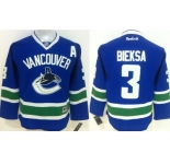 youth nhl jerseys vancouver canucks #3 kevin bieksa blue