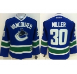 youth nhl jerseys vancouver canucks #30 ryan miller blue
