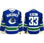 youth nhl jerseys vancouver canucks #33 h.sedin blue