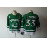 youth nhl jerseys vancouver canucks #33 h.sedin green(2011 new)