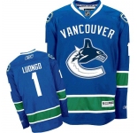 youth nhl vancouver canucks #1 luongo blue