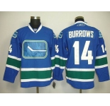 youth nhl vancouver canucks #14 burrows blue 3rd