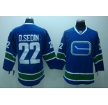 youth nhl vancouver canucks #22 d.sedin blue 3rd