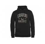 Men's Vancouver Canucks Black Camo Stack Pullover Hoodie