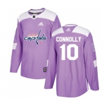 Adidas Washington Capitals #10 Brett Connolly Authentic Purple Fights Cancer Practice NHL Jersey