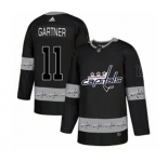 Adidas Washington Capitals #11 Mike Gartner Authentic Black Team Logo Fashion NHL Jersey