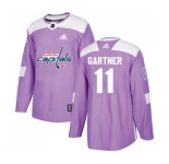 Adidas Washington Capitals #11 Mike Gartner Authentic Purple Fights Cancer Practice NHL Jersey