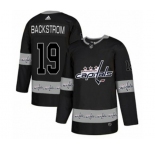 Adidas Washington Capitals #19 Nicklas Backstrom Authentic Black Team Logo Fashion NHL Jersey