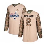 Adidas Washington Capitals #2 Matt Niskanen Authentic Camo Veterans Day Practice NHL Jersey