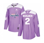 Adidas Washington Capitals #2 Matt Niskanen Authentic Purple Fights Cancer Practice NHL Jersey