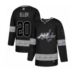 Adidas Washington Capitals #20 Lars Eller Authentic Black Team Logo Fashion NHL Jersey