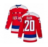 Adidas Washington Capitals #20 Lars Eller Premier Red Alternate NHL Jersey