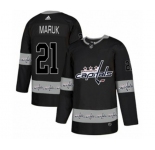 Adidas Washington Capitals #21 Dennis Maruk Authentic Black Team Logo Fashion NHL Jersey