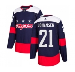 Adidas Washington Capitals #21 Lucas Johansen Authentic Navy Blue 2018 Stadium Series NHL Jersey