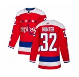 Adidas Washington Capitals #32 Dale Hunter Premier Red Alternate NHL Jersey