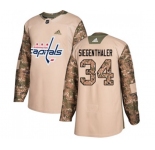 Adidas Washington Capitals #34 Jonas Siegenthaler Authentic Camo Veterans Day Practice NHL Jersey