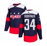 Adidas Washington Capitals #34 Jonas Siegenthaler Authentic Navy Blue 2018 Stadium Series NHL Jersey