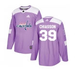 Adidas Washington Capitals #39 Alex Chiasson Authentic Purple Fights Cancer Practice NHL Jersey