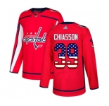 Adidas Washington Capitals #39 Alex Chiasson Authentic Red USA Flag Fashion NHL Jersey
