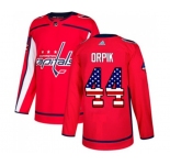 Adidas Washington Capitals #44 Brooks Orpik Authentic Red USA Flag Fashion NHL Jersey