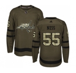 Adidas Washington Capitals #55 Aaron Ness Authentic Green Salute to Service NHL Jersey