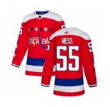 Adidas Washington Capitals #55 Aaron Ness Authentic Red Alternate NHL Jersey
