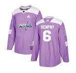 Adidas Washington Capitals #6 Michal Kempny Authentic Purple Fights Cancer Practice NHL Jersey