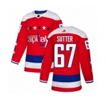 Adidas Washington Capitals #67 Riley Sutter Authentic Red Alternate NHL Jersey