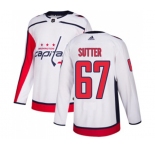 Adidas Washington Capitals #67 Riley Sutter Authentic White Away NHL Jersey