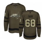 Adidas Washington Capitals #68 Jaromir Jagr Authentic Green Salute to Service NHL Jersey