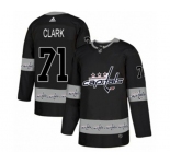 Adidas Washington Capitals #71 Kody Clark Authentic Black Team Logo Fashion NHL Jersey