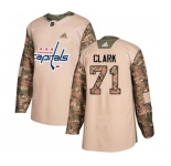 Adidas Washington Capitals #71 Kody Clark Authentic Camo Veterans Day Practice NHL Jersey
