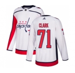 Adidas Washington Capitals #71 Kody Clark Authentic White Away NHL Jersey