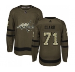 Adidas Washington Capitals #71 Kody Clark Premier Green Salute to Service NHL Jersey
