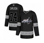 Adidas Washington Capitals #74 John Carlson Authentic Black Team Logo Fashion NHL Jersey