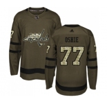 Adidas Washington Capitals #77 T.J. Oshie Authentic Green Salute to Service NHL Jersey