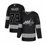 Adidas Washington Capitals #79 Nathan Walker Authentic Black Team Logo Fashion NHL Jersey