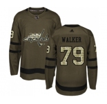 Adidas Washington Capitals #79 Nathan Walker Authentic Green Salute to Service NHL Jersey
