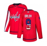 Adidas Washington Capitals #9 Dmitry Orlov Authentic Red USA Flag Fashion NHL Jersey