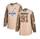Adidas Washington Capitals #91 Tyler Graovac Authentic Camo Veterans Day Practice NHL Jersey