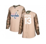 Men Adidas Washington Capitals #13 Jakub Vrana Camo Authentic 2017 Veterans Day Stitched NHL Jersey