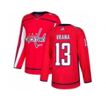 Men Adidas Washington Capitals #13 Jakub Vrana Red Home Authentic Stitched NHL Jersey