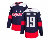 Men Adidas Washington Capitals #19 Nicklas Backstrom Navy Authentic 2018 Stadium Series Stitched NHL Jersey