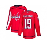 Men Adidas Washington Capitals #19 Nicklas Backstrom Red Home Authentic Stitched NHL Jersey